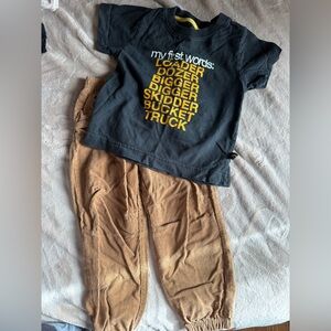 Kids Matching Set with Graphic Tee and Pants